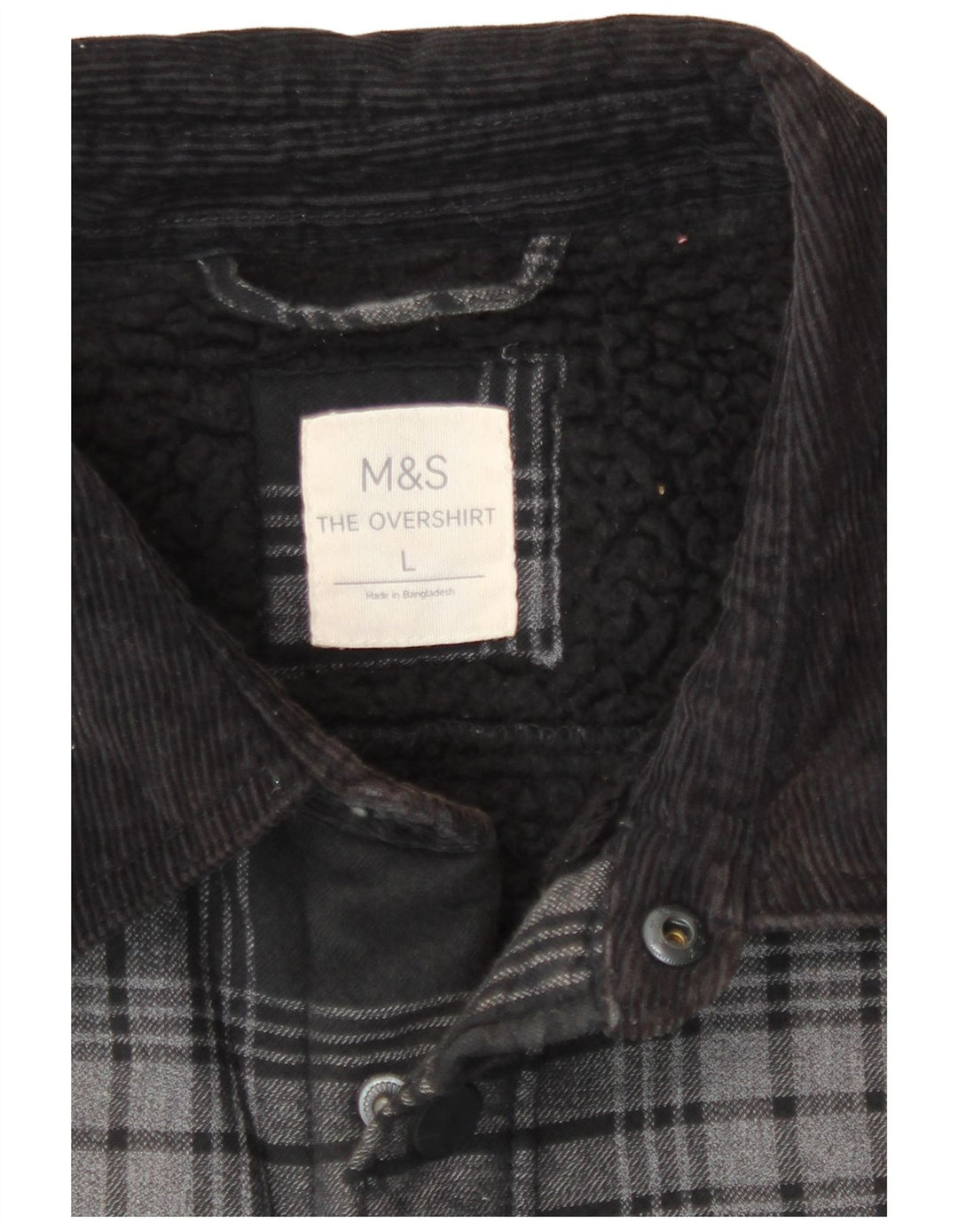 Marks & Spencer Ανδρικό πουκάμισο Ξυλοκόπος Φανελένιο μεγάλο γκρι βαμβακερό