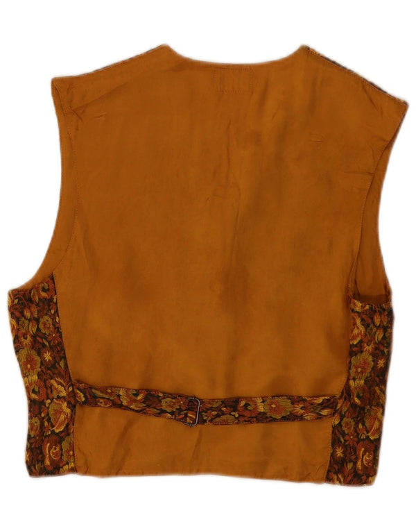 Vintage Γυναικείο Γιλέκο IT 40 Μικρό Καφέ Floral