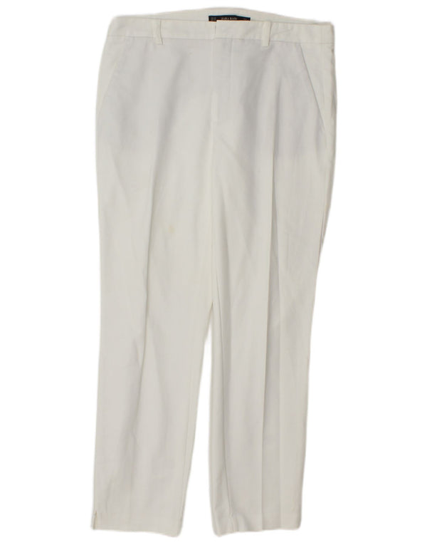 Zara Womens Slim Chino Trousers EU 38 Small W28 L28 White Cotton