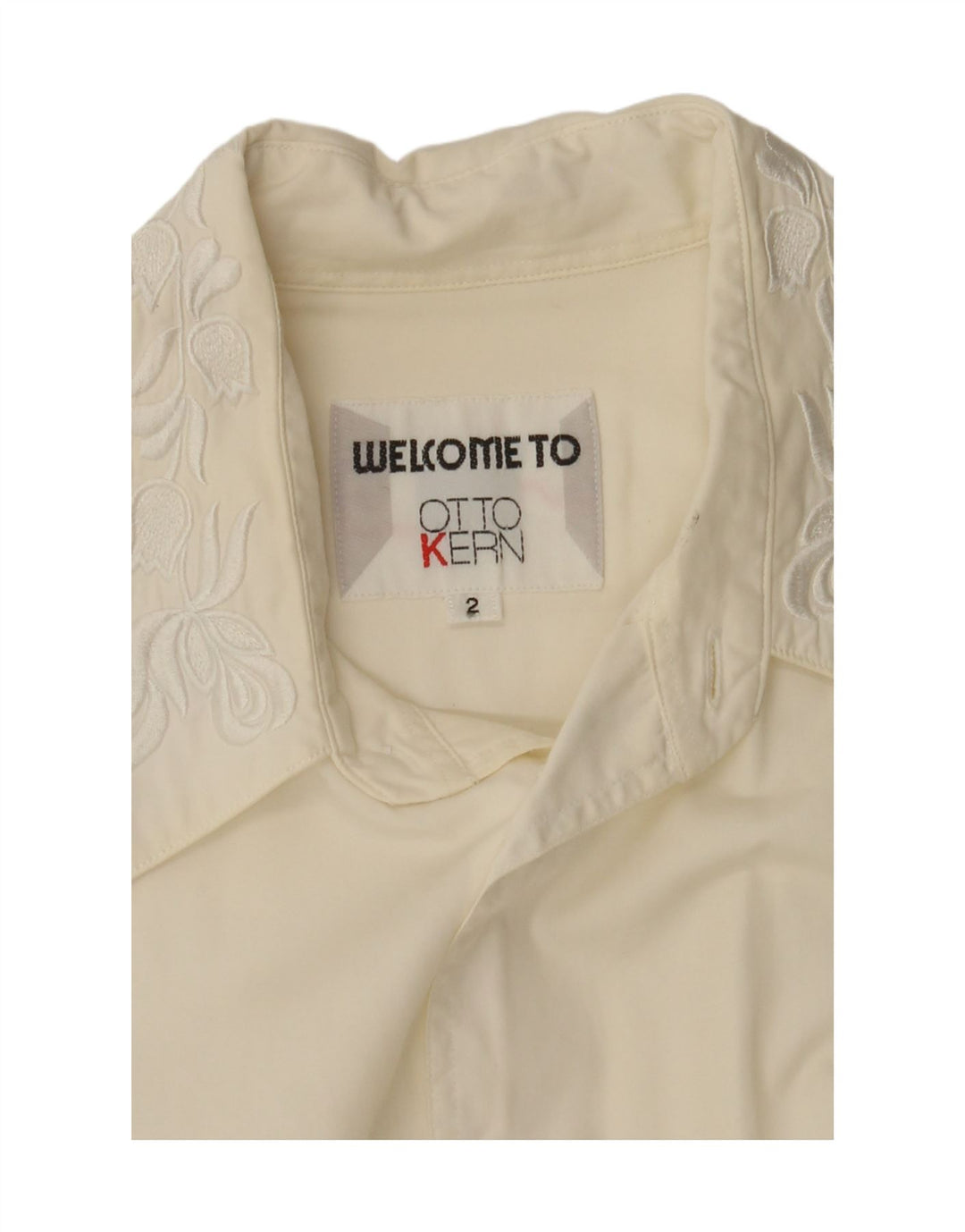 OTTO KERN Mens Graphic Shirt Large White Vintage Otto Kern and Second-Hand Otto Kern from Messina Hembry 