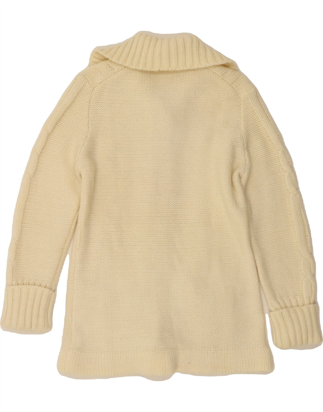 VINTAGE Womens Cardigan Sweater IT 46 Large Beige Wool Vintage Vintage and Second-Hand Vintage from Messina Hembry 
