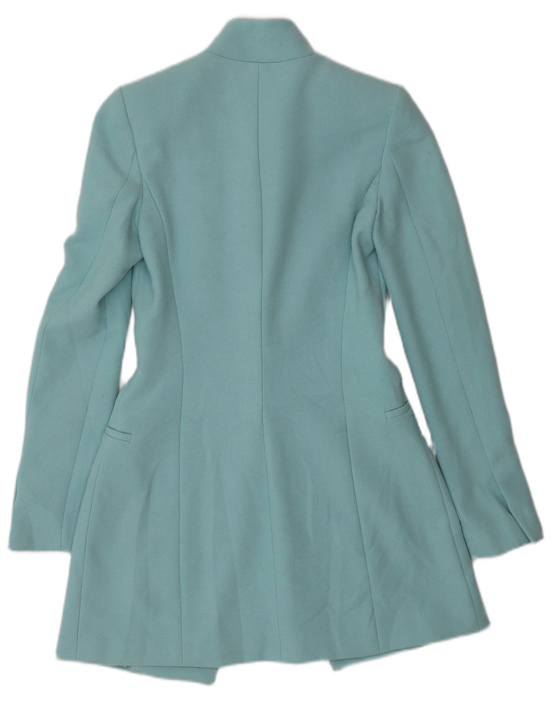 Zara Γυναικείο τζάκετ Longline Blazer UK 6 XS Blue Acetate με 1 κουμπί