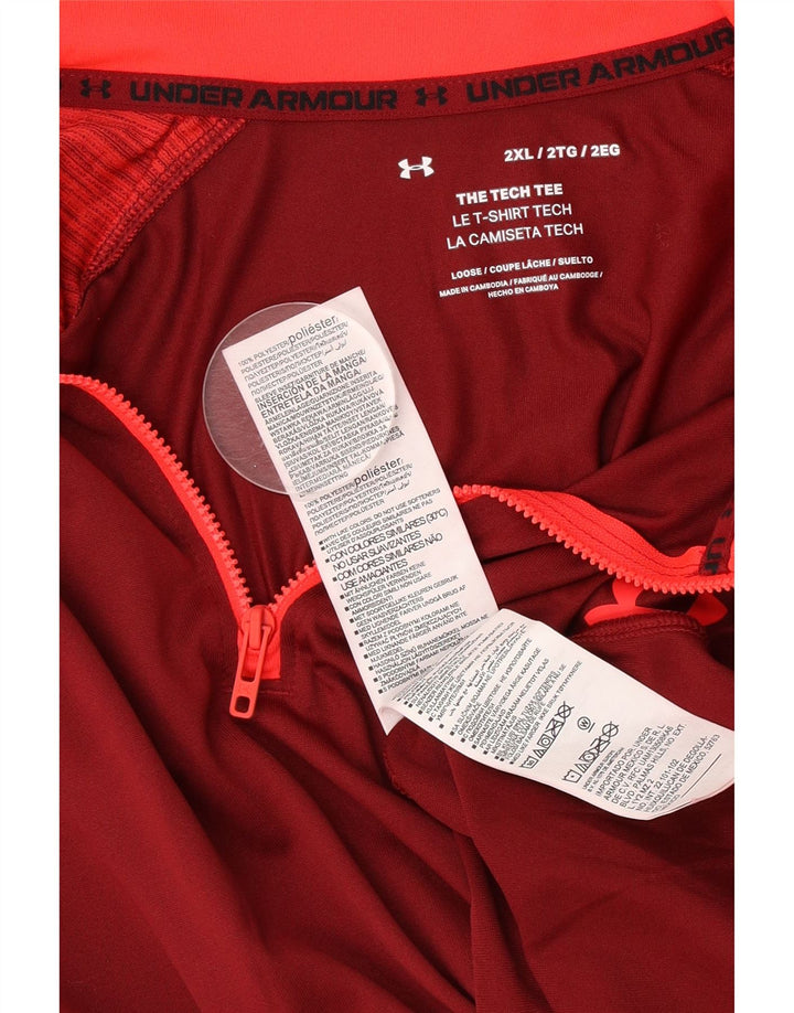 Ανδρική φόρμα πουλόβερ με φερμουάρ Under Armour Top 2XL Red Colourblock