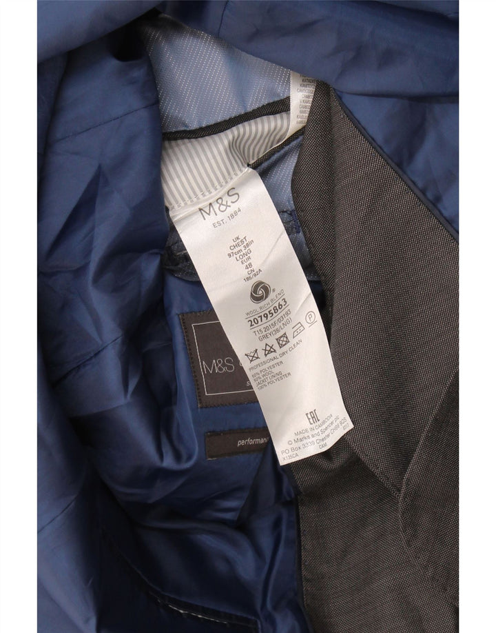 Marks & Spencer Ανδρικό μπουφάν σακάκι με 2 κουμπιά EU 48 Medium Grey Polyester