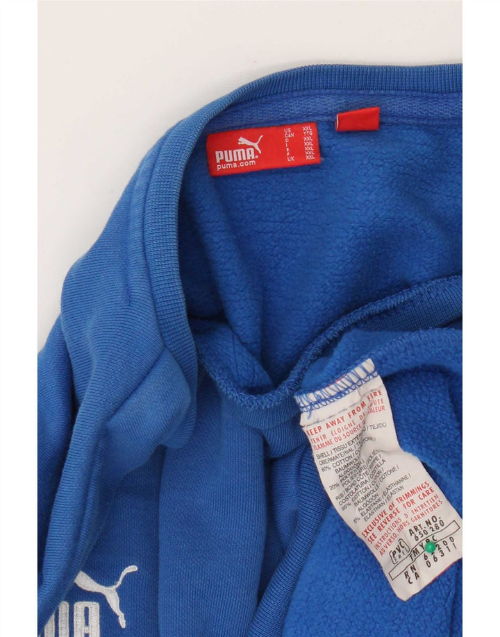 Ανδρική μπλούζα Puma Jumper 2XL Blue Colourblock Βαμβακερή