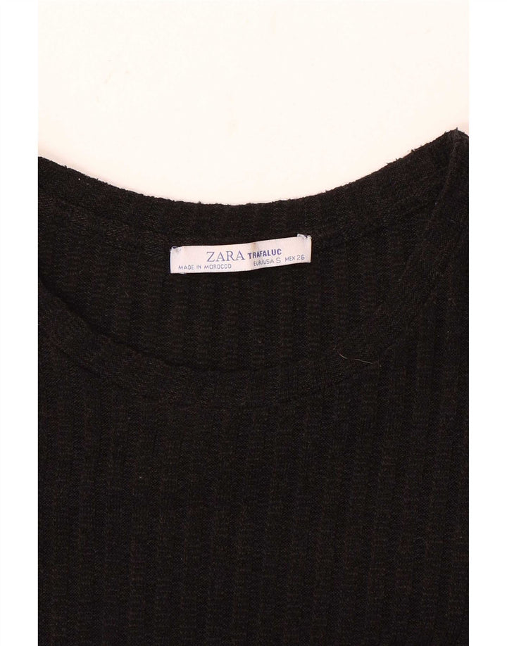 Zara Γυναικείο Jumper Φόρεμα UK 10 Small Black