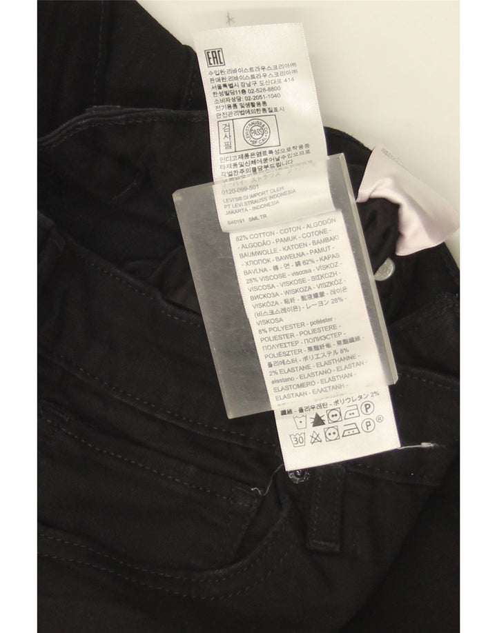 Levi's Womens 710 Slim Jeans W30 L34 Μαύρο βαμβακερό