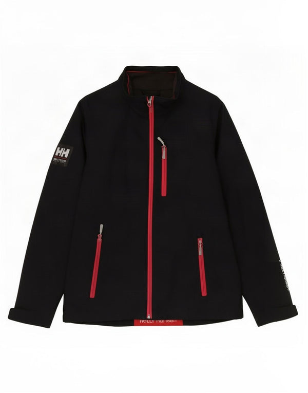Helly Hansen Womens Graphic Windbreaker Jacket UK 14 Medium Black Polyester
