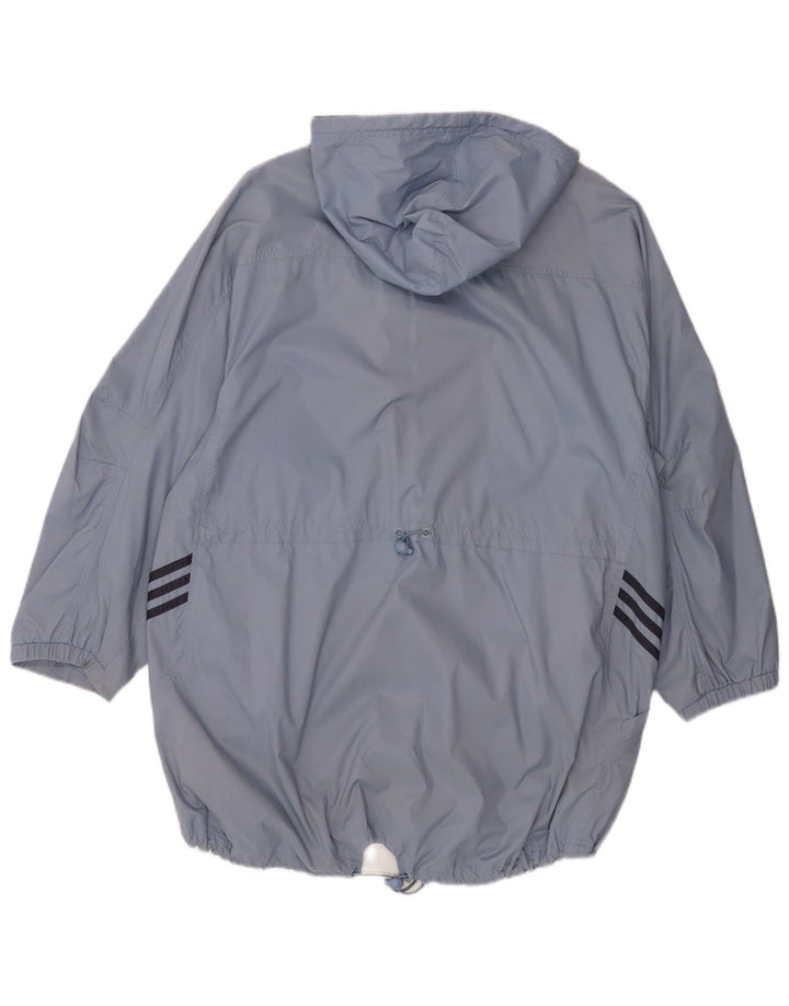 ADIDAS Γυναικείο αδιάβροχο με κουκούλα υπερμεγέθη UK 12 μεσαίο μπλε πολυαμίδιο