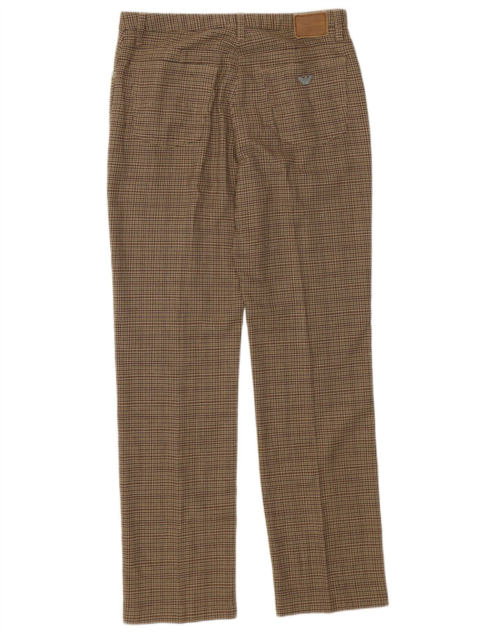 Armani γυναικείο ίσιο casual παντελόνι W31 L30 Green Houndstooth Πολυεστέρας