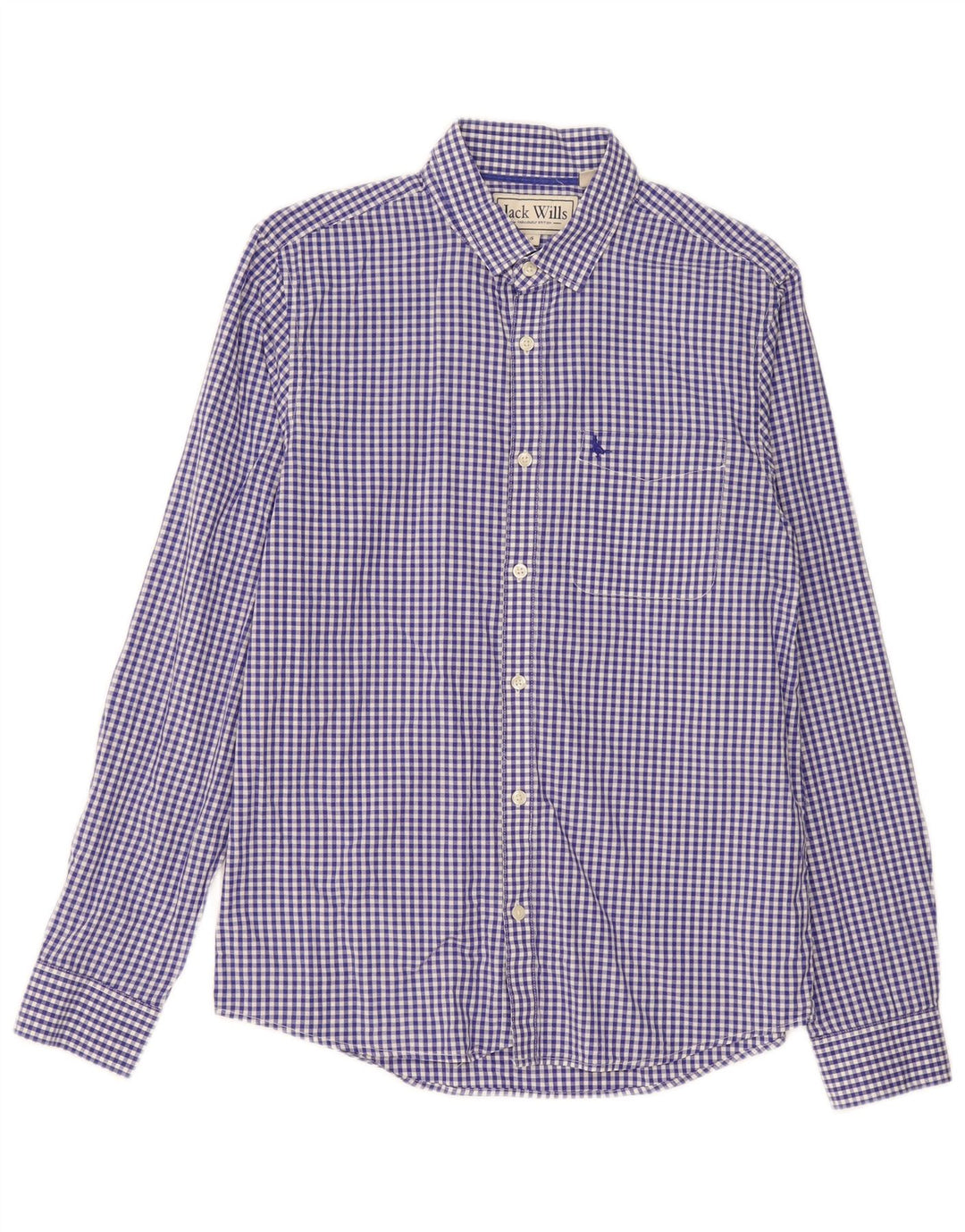 Jack Wills Ανδρικό πουκάμισο Classic Fit Μικρό μπλε βαμβακερό Gingham