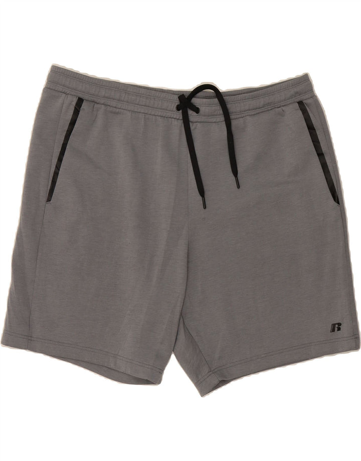 RUSSELL ATHLETIC Mens Sport Shorts 2XL  Grey Polyester Vintage Russell Athletic and Second-Hand Russell Athletic from Messina Hembry 