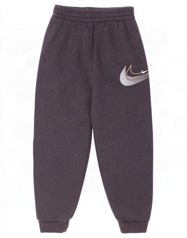 Nike Boys Graphic Tracksuit Trousers Joggers 6-7 Years Large Black Cotton