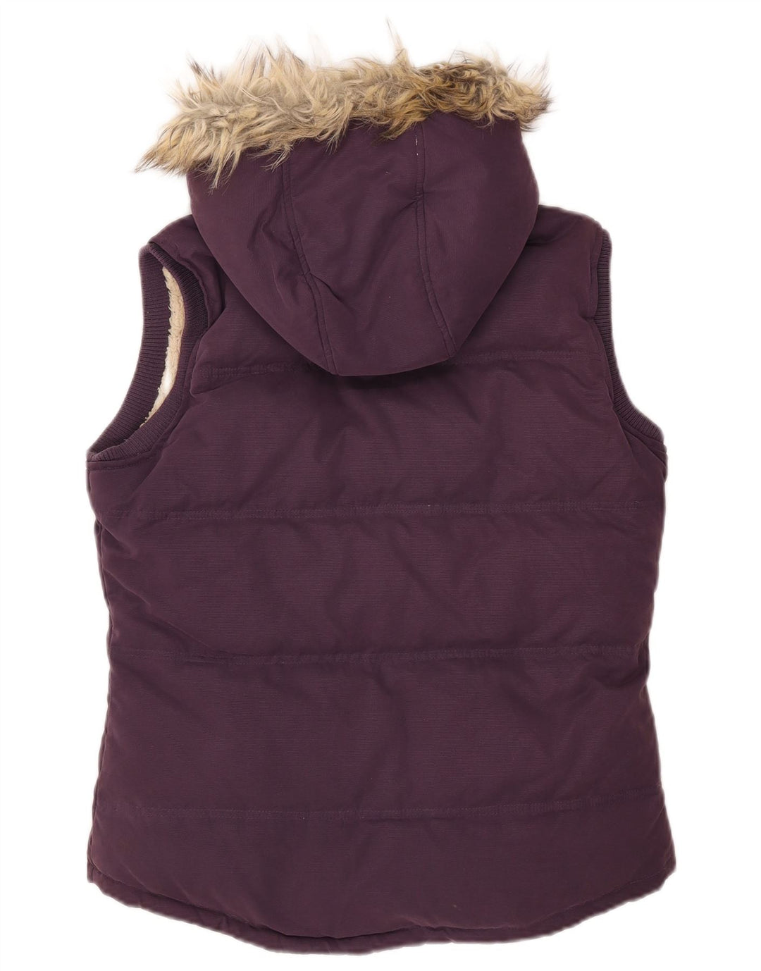 Fat Face Γυναικεία κουκούλα με επένδυση Gilet UK 12 Medium Purple Polyester