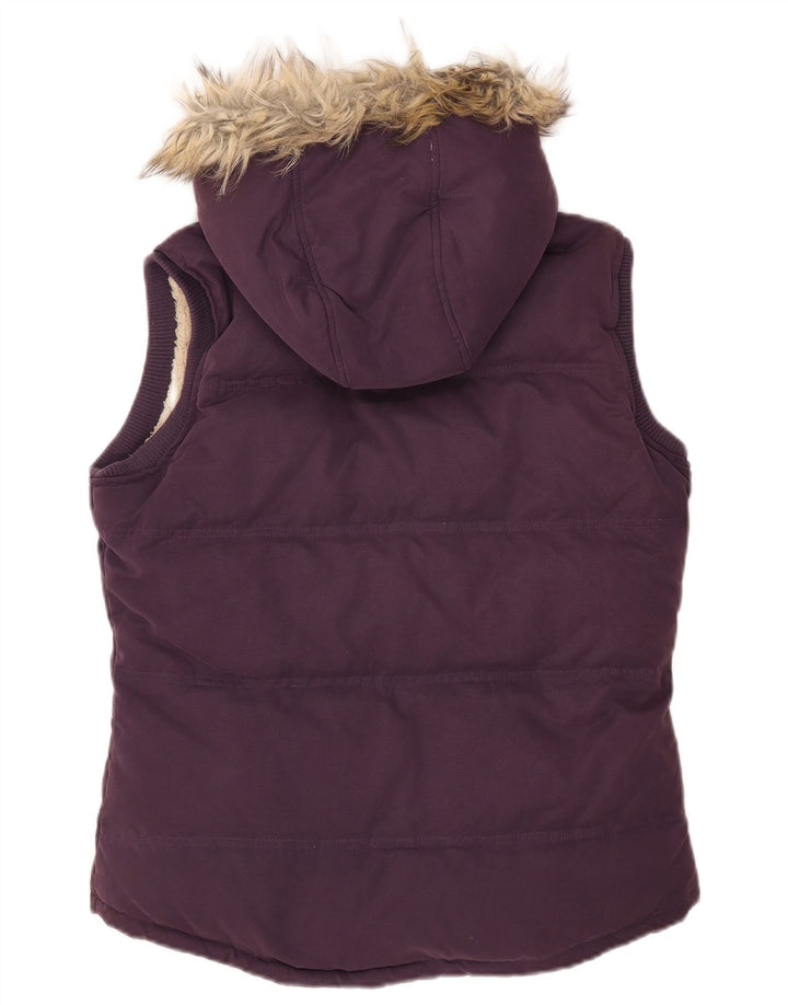 Fat Face Γυναικεία κουκούλα με επένδυση Gilet UK 12 Medium Purple Polyester