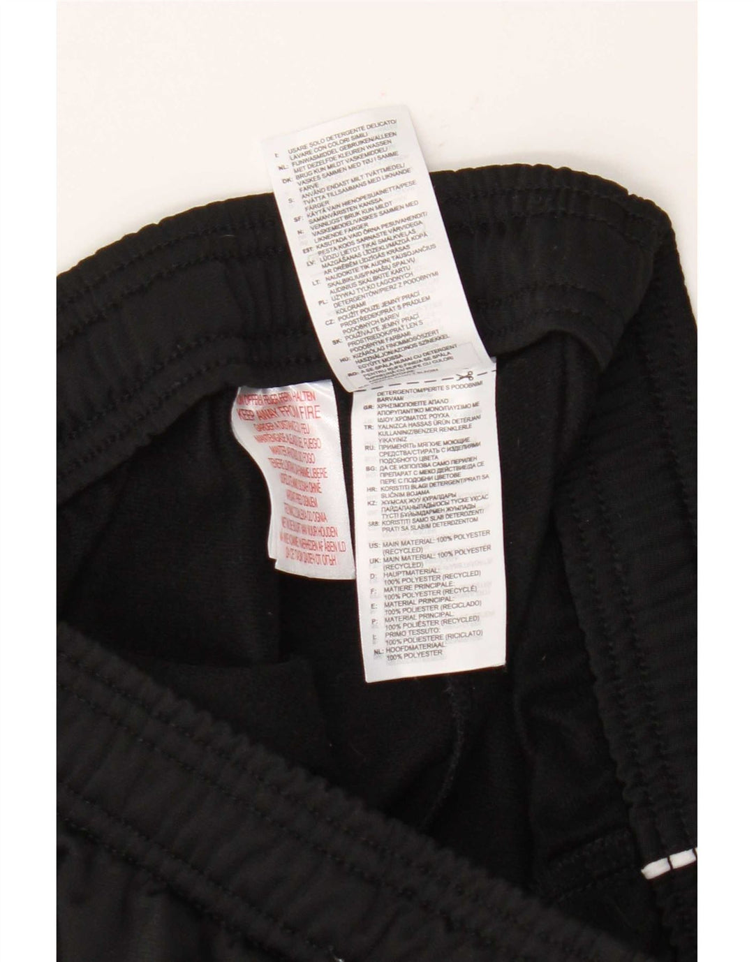 Adidas Boys Tracksuit Trousers Joggers 13-14 Years Black Polyester