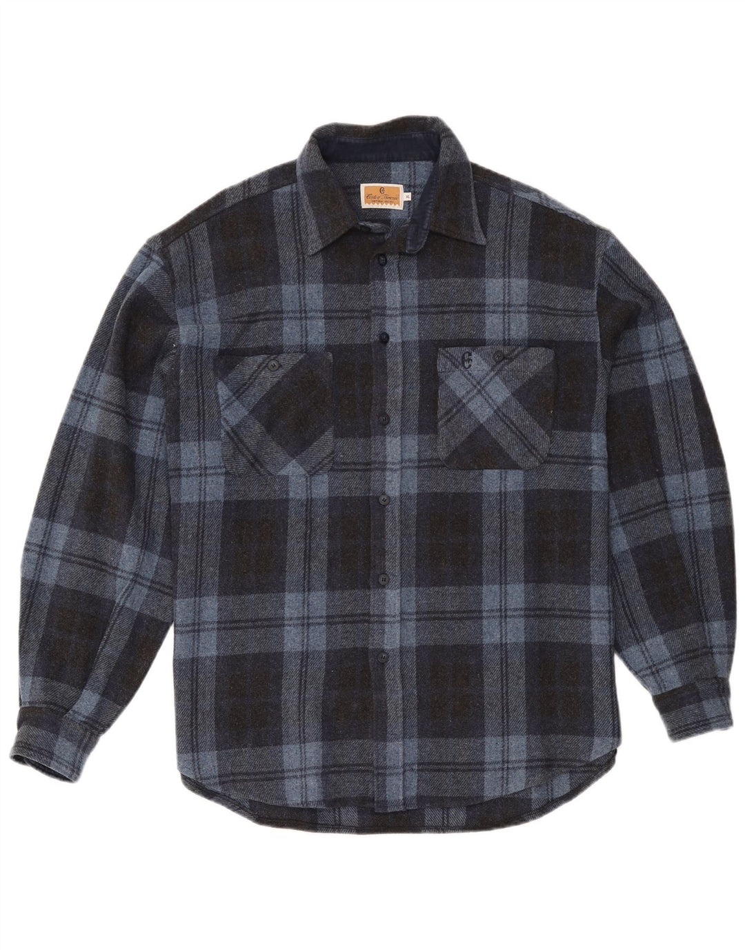 Ανδρικό πουκάμισο Conte of Florence XL Blue Check Wool