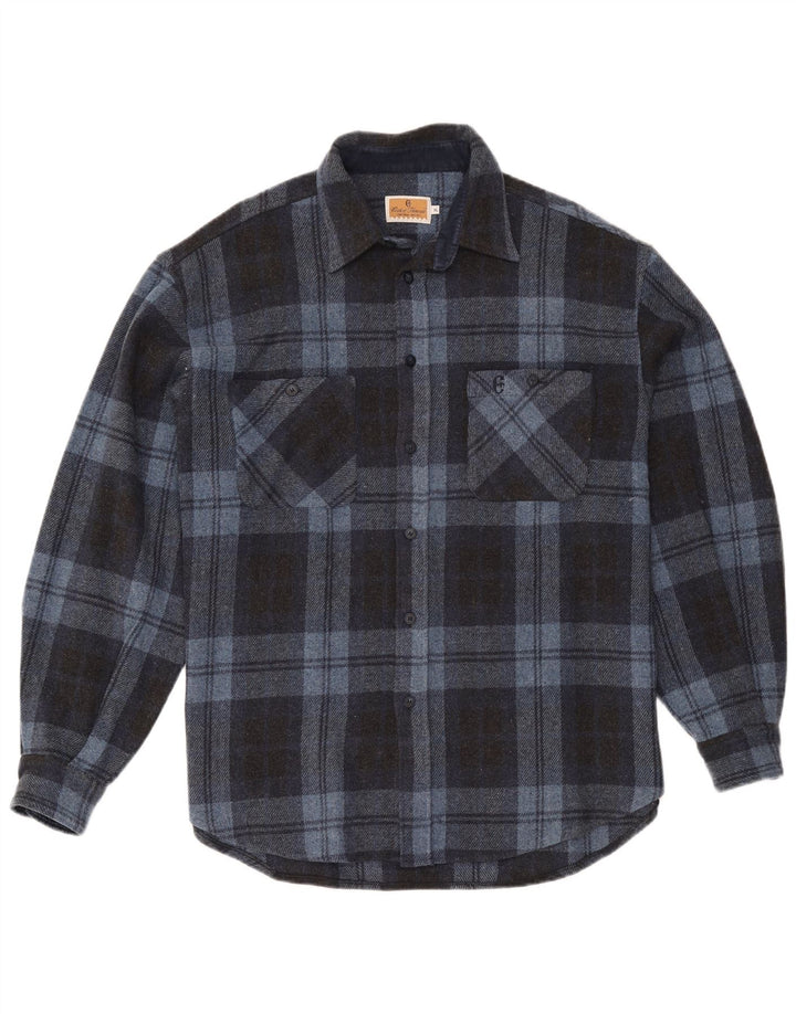 Ανδρικό πουκάμισο Conte of Florence XL Blue Check Wool