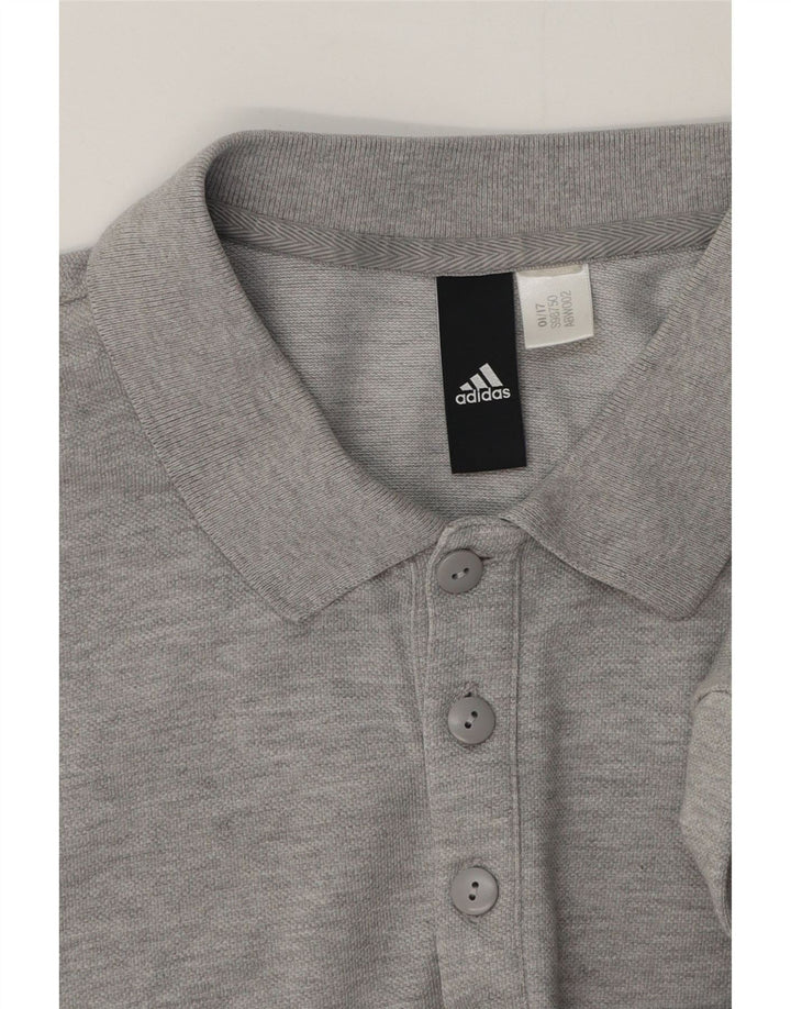 Ανδρικό πουκάμισο πόλο της Adidas σε μεσαίο γκρι φλιτζάνι