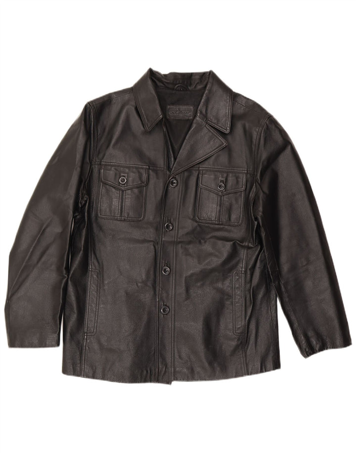 Σε Extenso Ανδρικό Δερμάτινο Μπουφάν UK 40 Large Black Leather