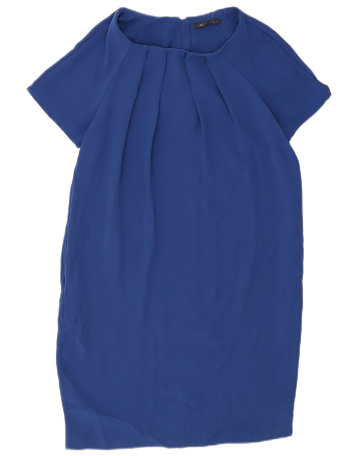 Marks & Spencer Γυναικείο φόρεμα Shift UK 10 Small Blue Polyester