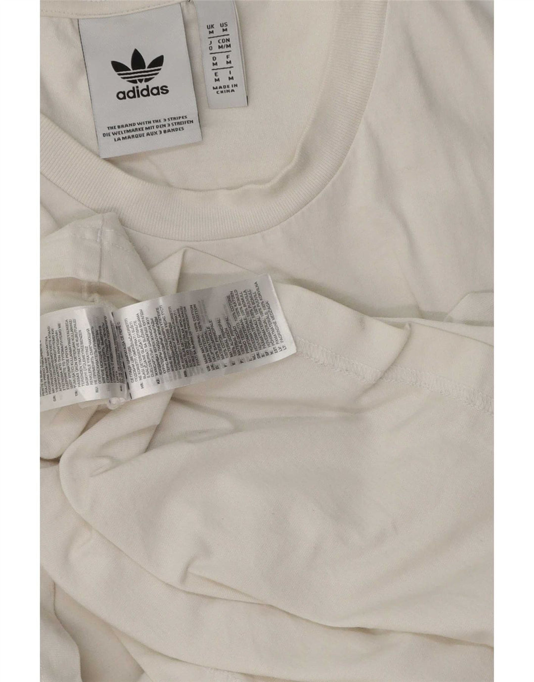 Ανδρικό γραφικό T-Shirt Adidas Top από μεσαίο λευκό βαμβακερό