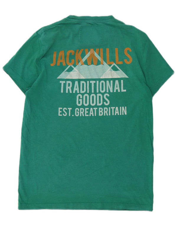 Jack Wills Ανδρικό γραφικό T-Shirt Top XS Πράσινο βαμβακερό