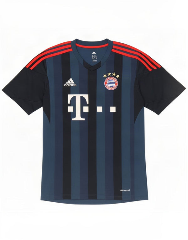 Adidas Boys Climacool Graphic T-shirt Top 15-16 Years Navy Blue ριγέ