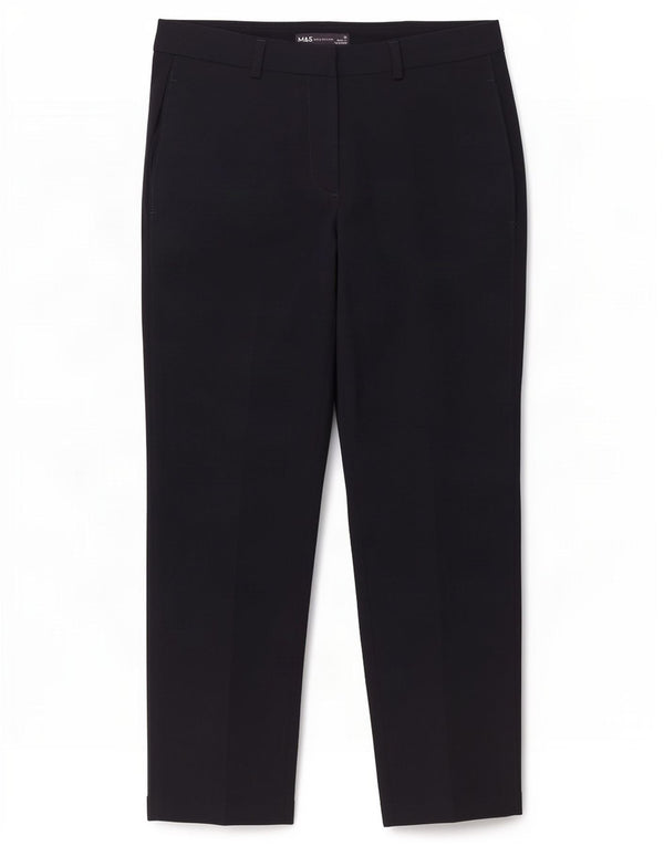 Marks & Spencer Γυναικείο Crop Παντελόνι UK 10 Small W30 L25 Navy Blue