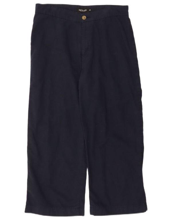 Indi & Cold Γυναικεία Loose Fit Cropped Παντελόνι EU 42 Large W32 L24 Navy Blue