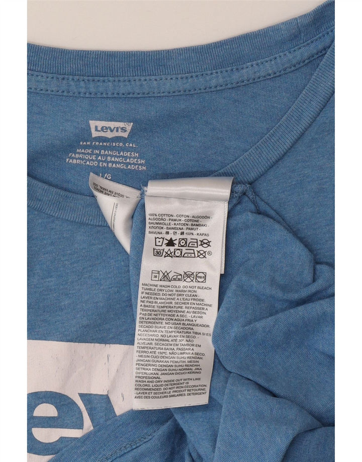 Ανδρικό γραφικό μπλουζάκι Levi's Top μεγάλο μπλε βαμβακερό