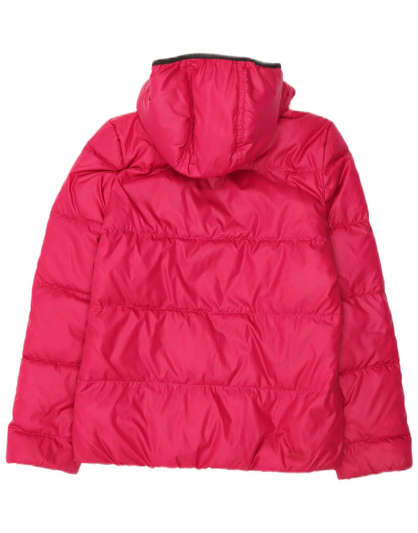 Adidas Womens Hooded Padded Jacket EU 38 Medium Pink Polyester
