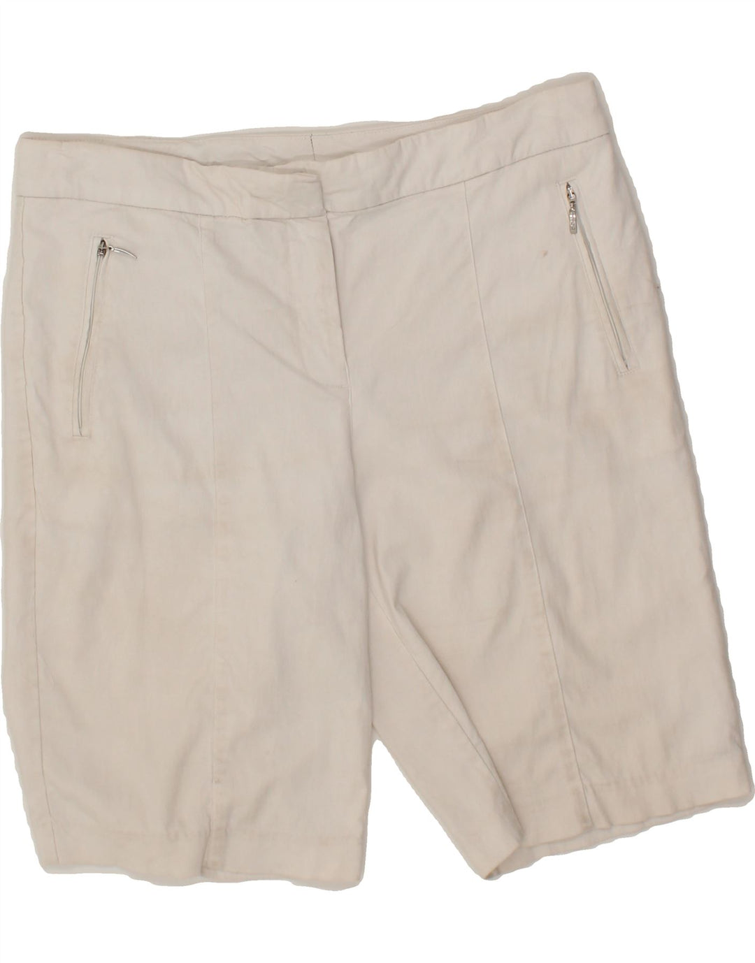 IZOD Womens Golf Chino Shorts US 12 Large W34  White Rayon Vintage Izod and Second-Hand Izod from Messina Hembry 