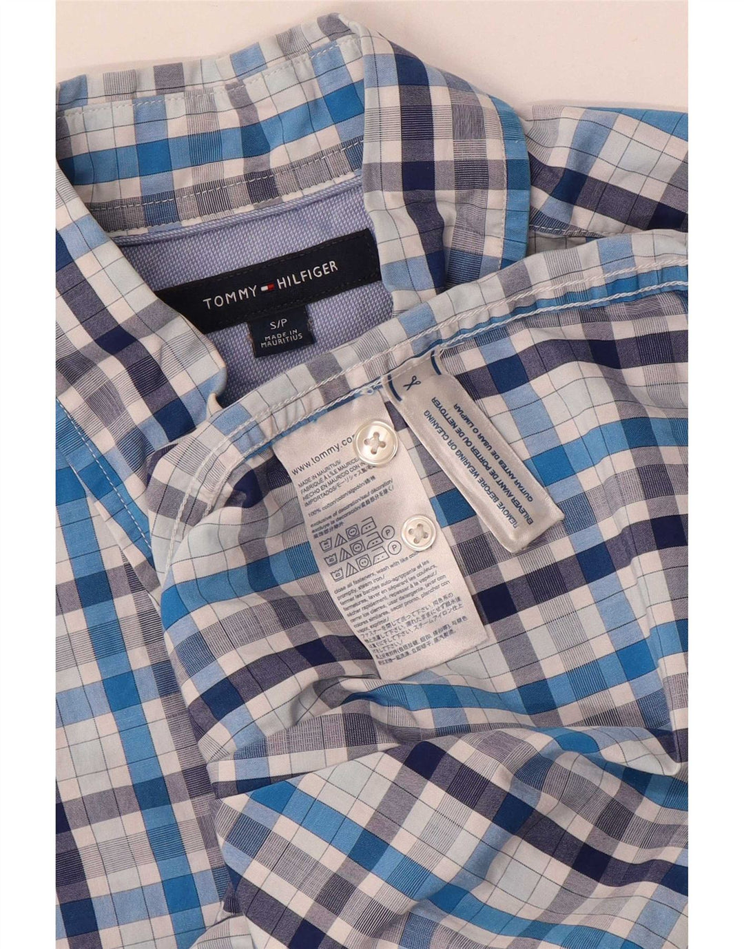 Ανδρικό πουκάμισο Tommy Hilfiger Small Blue Check Cotton