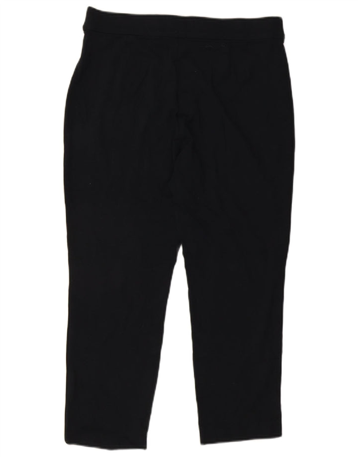 MARKS & SPENCER Womens Cropped Trousers UK 14 Medium W30 L24 Black