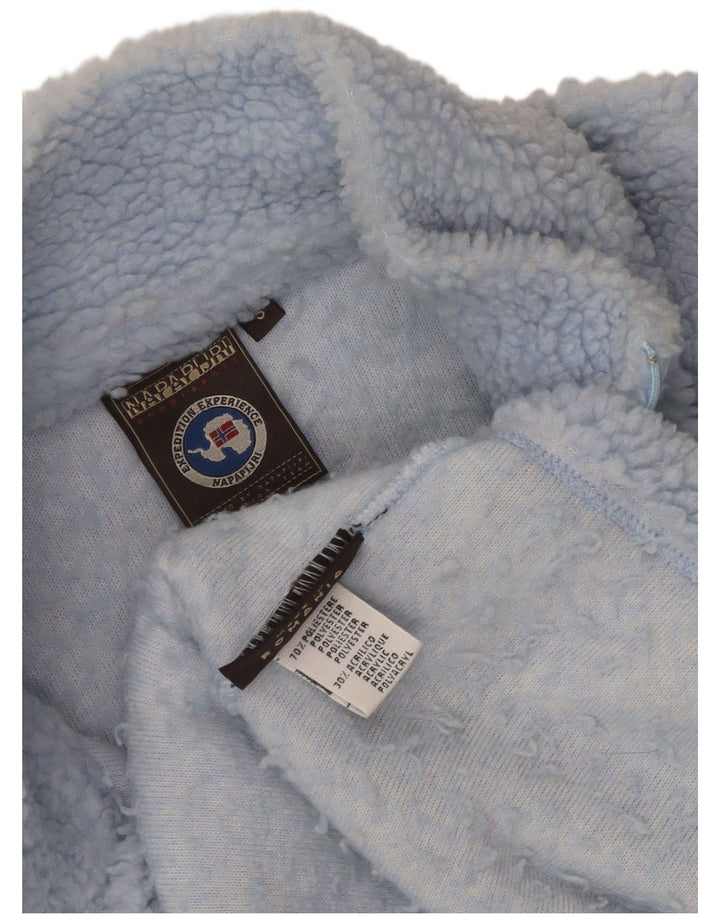 Napapijri Ανδρικό Geographic με φερμουάρ Fleece Jumper Μικρό Μπλε Πολυεστέρας