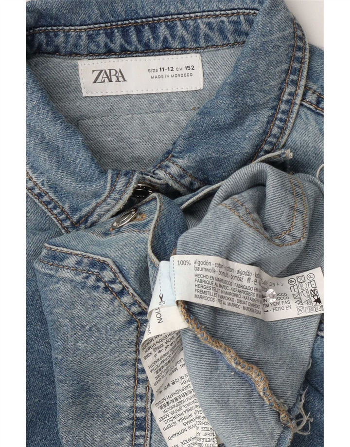 Zara Girls Crop Τζιν μπουφάν 11-12 ετών Μπλε Βαμβακερό