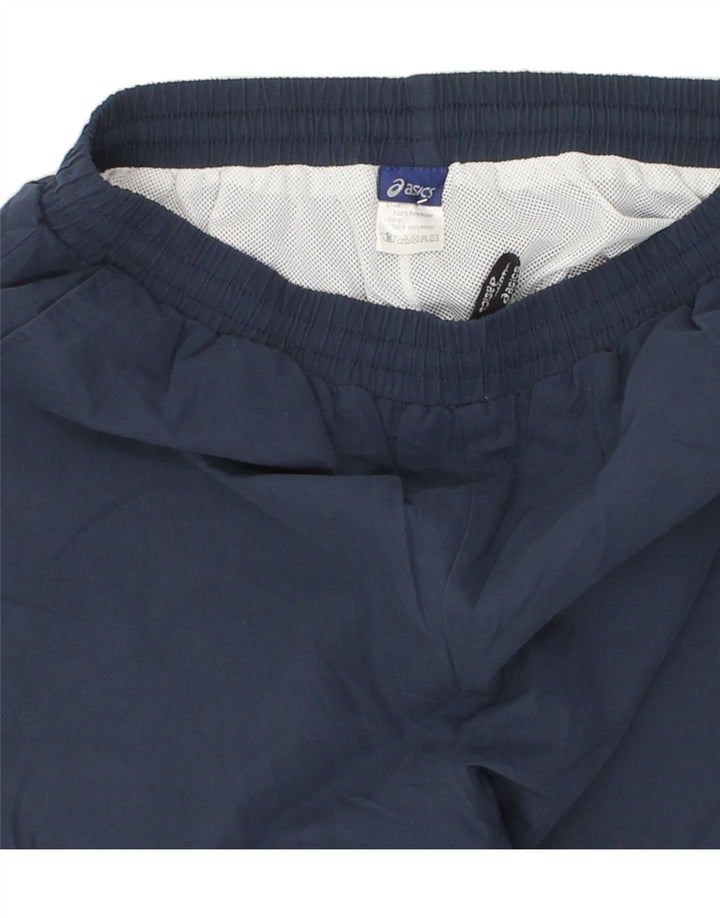ASICS Womens Tracksuit Trousers UK 14 Large Navy Blue Polyester Vintage Asics and Second-Hand Asics from Messina Hembry 