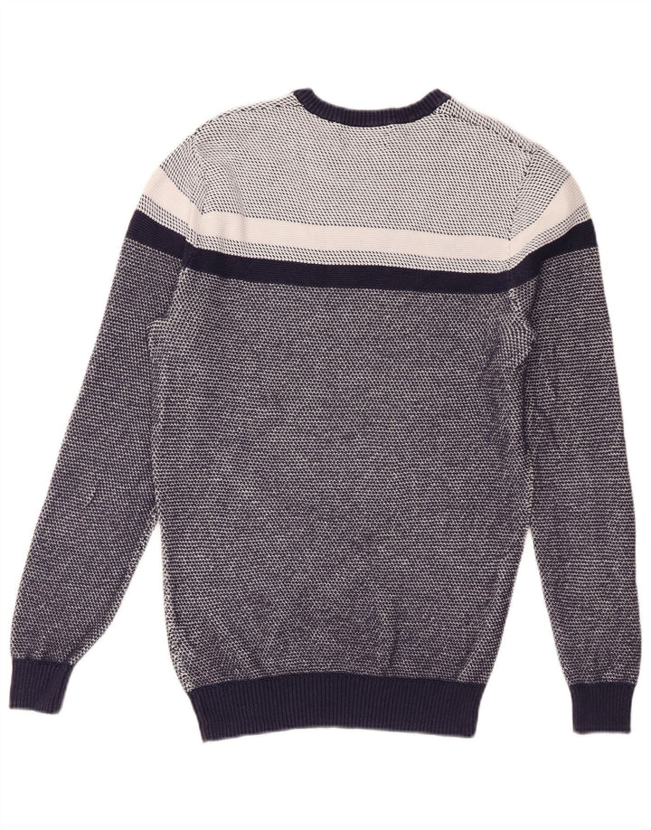 Marks & Spencer Ανδρικό μπλε πουλόβερ με λαιμόκοψη Harbor Crew Small Navy Blue