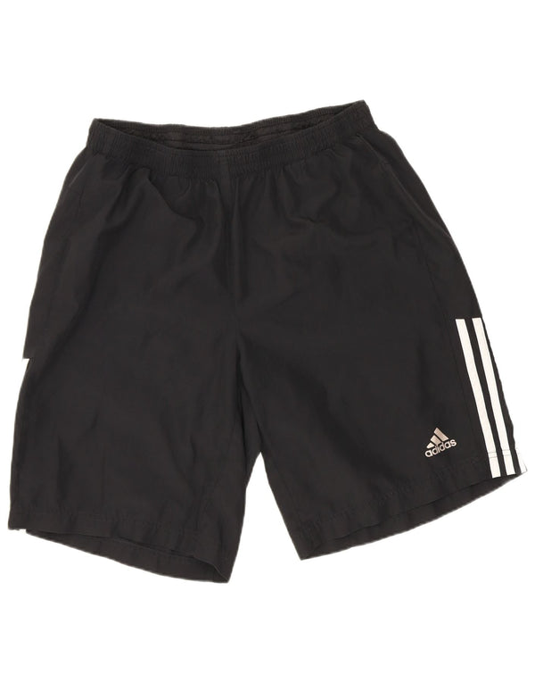 Ανδρικό αθλητικό σορτς Adidas από μεσαίο μαύρο πολυεστέρα