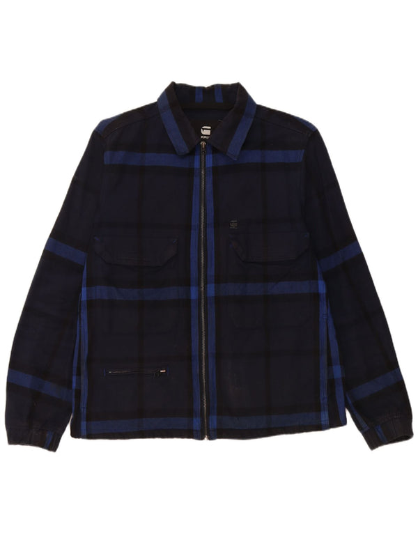 Ανδρικό Utility Jacket G-Star UK 40 Large Navy Blue Check Cotton