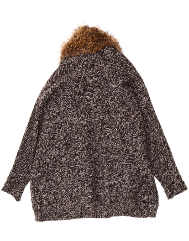 Guess Γυναικείο πουλόβερ Longline Cardigan UK 10 Small Grey Flecked