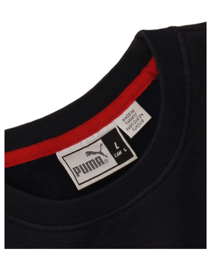 Ανδρικό γραφικό φούτερ Puma Jumper Large Navy Blue
