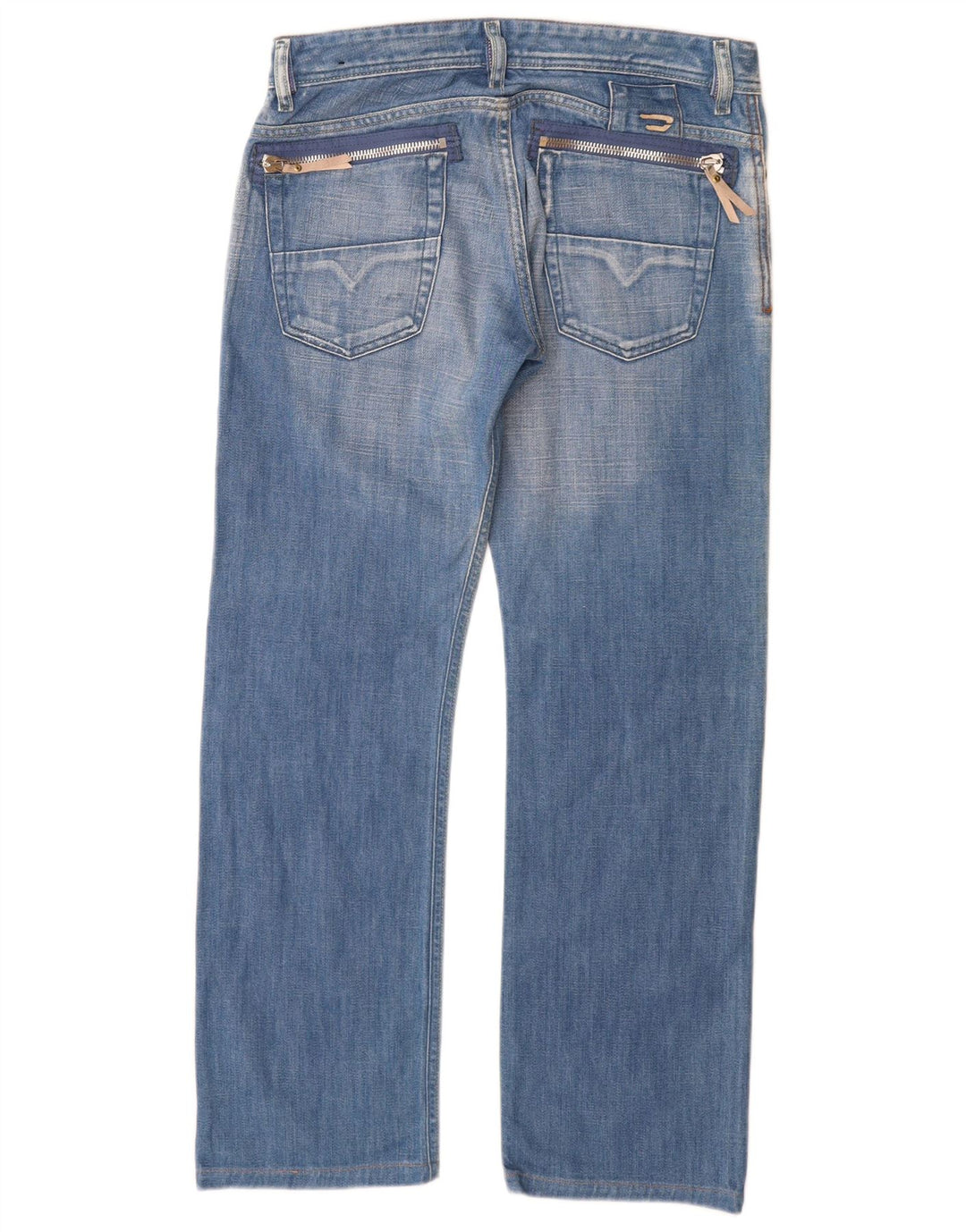 Diesel Γυναικείο Distressed Straight Jeans W30 L29 Μπλε βαμβακερό