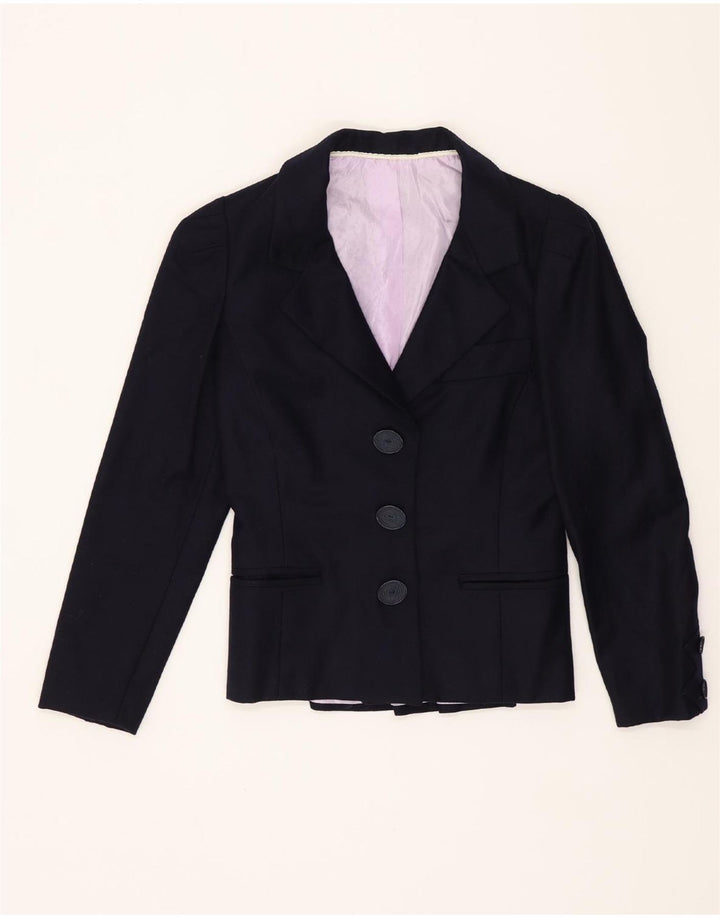 Vintage γυναικείο μπλέιζερ με 3 κουμπιά μπουφάν UK 4 XS Navy Blue