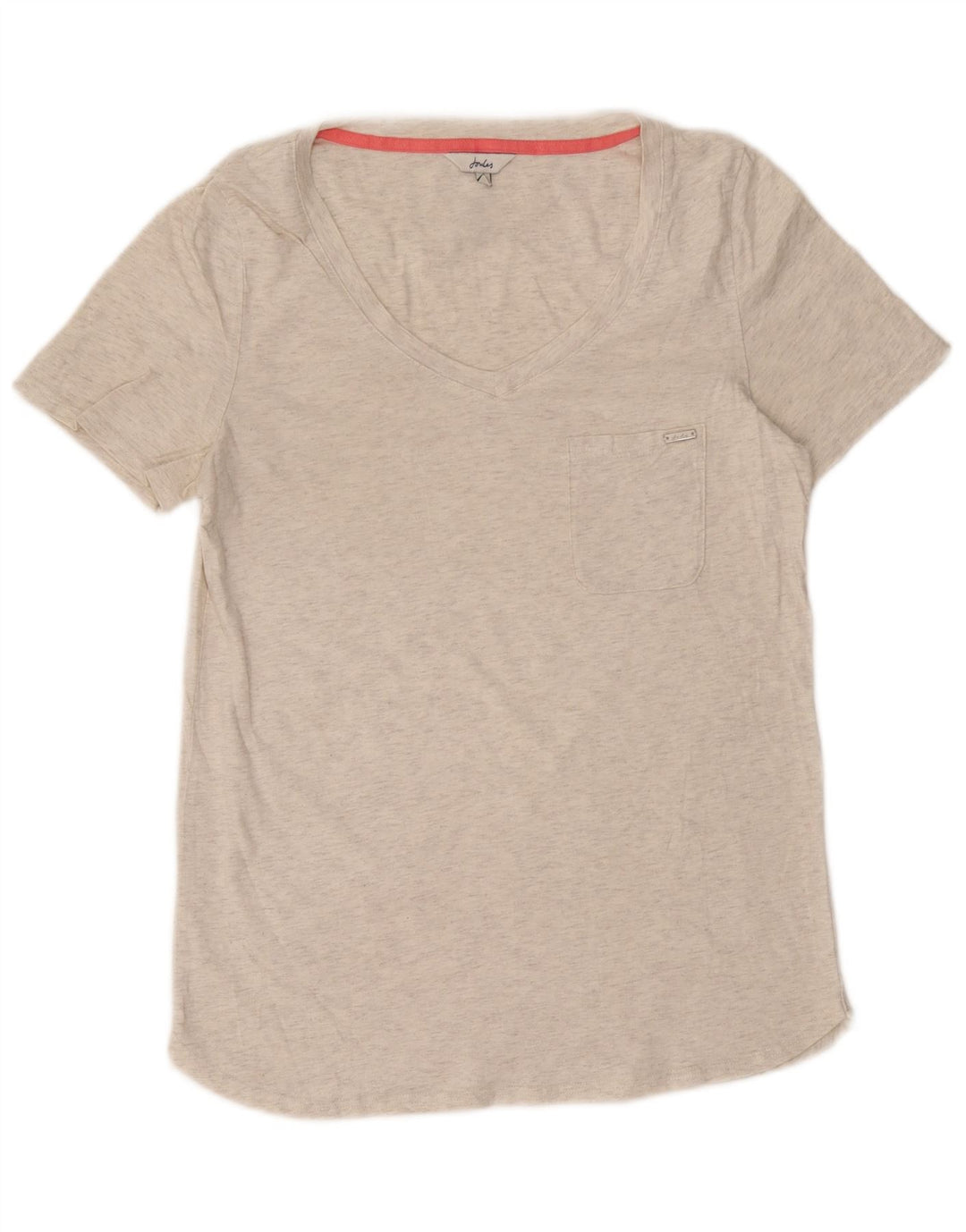 JOULES Γυναικείο T-Shirt Top UK 12 Medium Off White Flecked
