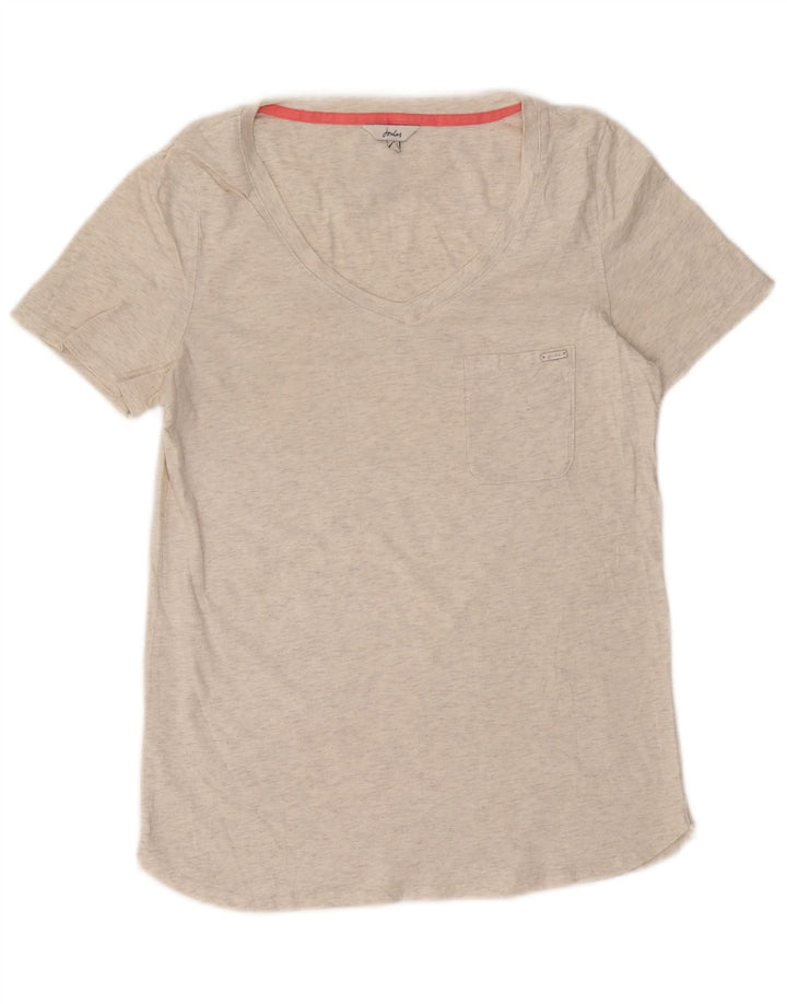 JOULES Γυναικείο T-Shirt Top UK 12 Medium Off White Flecked