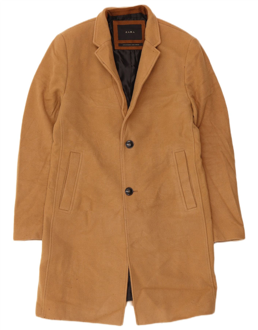 Zara Ανδρικό Πανωφόρι UK 38 Μεσαίο Μπεζ μαλλί