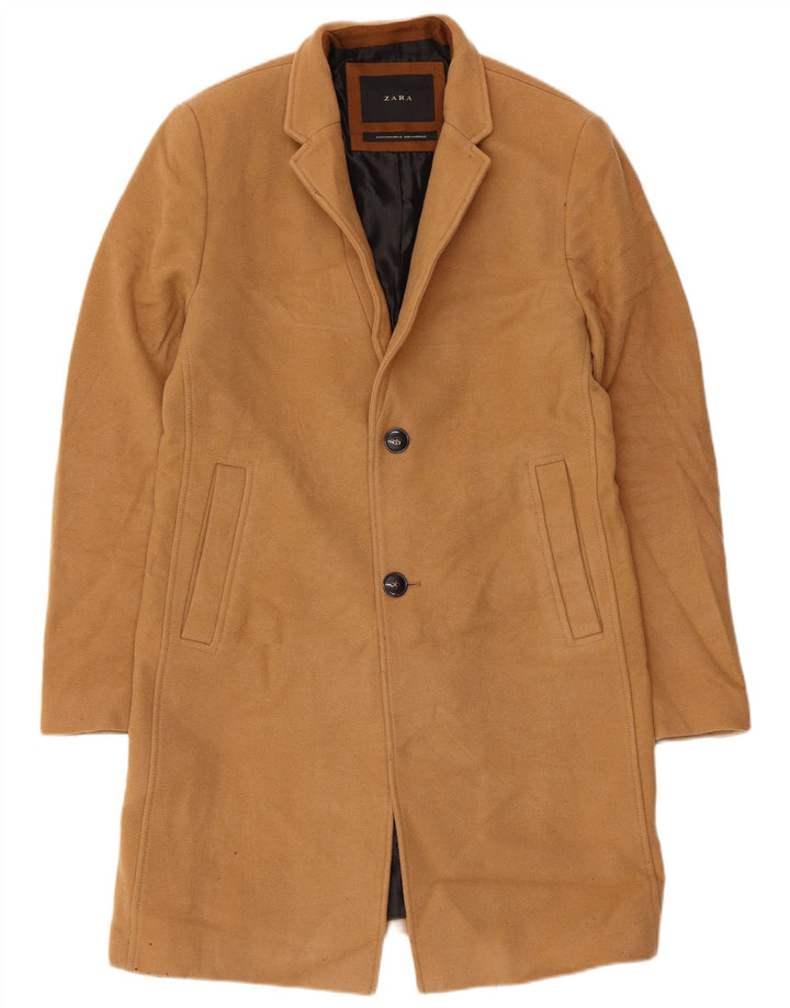 Zara Ανδρικό Πανωφόρι UK 38 Μεσαίο Μπεζ μαλλί