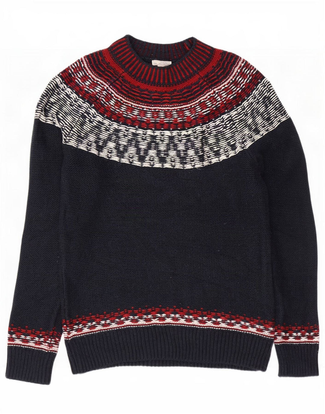 Ανδρικό πουλόβερ Gap με λαιμό χελώνα Μικρό Navy Blue Fair Isle Cotton